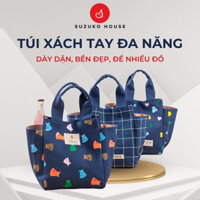 Túi xách nữ thời trang dày đẹp SUZUKO HOUSE, Túi đựng đồ cá nhân hộp cơm có ngăn bình nước văn phòng TV14