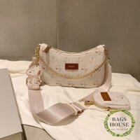 Túi xách nữ thời trang đeo chéo quai nhúm kèm ví mini da cá sấu mẫu mới nhất CKVI03+ ảnh thật