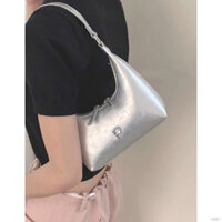 Túi xách nữ thời trang mùa hè mới Túi xách màu bạc phong cách Túi đeo vai đa năng
