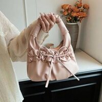 Túi Xách Nữ Thun Xinh Xắn Thắt Nơ Cầm Tay Kẹp Nách CUN433