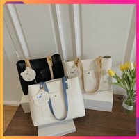 Túi xách nữ tote công sở da mặt gấu,  đeo vai size 30 đi học,làm,đựng vừa sách tài liệu laptop kèm ảnh thật-HC_HA M131