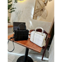 Túi xách nữ Tote Pedro kẻ ô da pu cao cấp size 20cm kèm dây đeo chéo mẫu mới