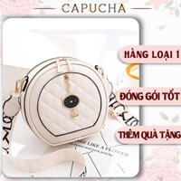 Túi xách nữ trống tròn khóa hình mèo dễ thương Capucha T279