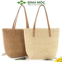 Túi xách nữ, túi cói vintage, túi đi biển Sinh Mộc - M3010