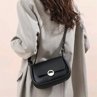 túi xách nữ , túi đeo cháo mĩ dây xích cho nữ màu đen  túi da lì sức chứa lớn cho nữ , túi đeo vai h1448