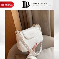 Túi xách nữ, túi đeo chéo nữ Chất liệu Da PU mịn đẹp dây tết sang chảnh thời trang Luna Bag - TX03