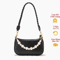 Túi xách nữ, Túi đeo chéo nữ kẹp nách dây tết và dây ngọc đẹp rẻ thời trang Hàn Quốc cao cấp đi chơi TX021429 BT Fashion