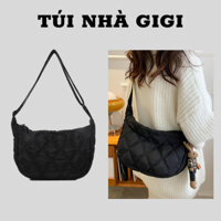 Túi xách nữ túi đeo chéo vải phao phong cách unisex