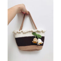 túi xách nữ túi handmade tự đan Dễ Thương túi len móc handmade Món quà sinh nhật