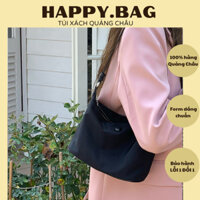 Túi xách nữ vải dù quai da đeo vai và đeo chéo Happybag T08 (tặng kèm dây đeo chéo)
