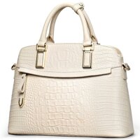 Túi xách nữ vỏ hến vân cá sấu thời trang TU1509(Trắng)