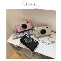 Túi xách nữ vuông họa tiết máy ảnh, bling bling lấp lánh, độc đáo mang cá tính riêng 2023