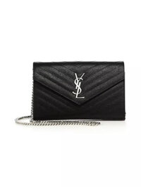 Túi Xách Nữ Yves Saint Laurent YSL Monogram Small Wallet On Chain In Grained Leather