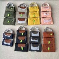 Túi xách nylon Longchamp kỷ niệm 70 năm, túi tote thêu lớn, túi đeo vai chống nước, túi xách nữ