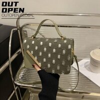 Túi xách OUTOPEN, Túi vuông nhỏ đeo chéo PU, Túi đeo vai đa năng Tote