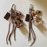 Túi xách phong cách Instagram Túi đeo dây Nylon phong cách miu đồ trang trí hình thỏ con chó con máy ảnh Móc Chìa Khóa cặp sách phụ kiện kawaikwai