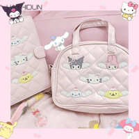 Túi xách Sanrio Love Angel Series dễ thương Sweet Girl Heart thêu PU Yugui Dog Cross Túi đựng mỹ phẩm