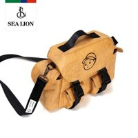 Túi xách sưu tầm thân thiện với môi trường LION3087 Cặp đôi] Túi đeo chéo giấy Dupont phong cách chức năng đa chức năng [Túi SEA có thể giặt cho xe máy