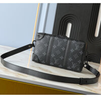 Túi xách thân mềm in hình LV / da mới có hộp, túi đeo chéo vai nam