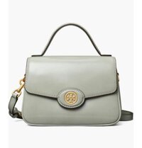 Túi Xách Tory Burch Small Robinson Spazzolato Leather Top-Handle Bag Màu Xám 147467