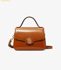 Túi Xách Tory Burch Small Robinson Spazzolato Leather Top-Handle Bag Màu Nâu