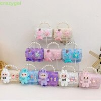 Túi xách trẻ em CRAZYGAI, Túi đeo chéo nàng tiên cá Labubububu, Túi đeo vai di động POP MART dung tích lớn dành cho nữ