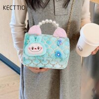 Túi xách trẻ em KECTTIO, Túi đeo vai công chúa Elsa Labububububu, Tay cầm dễ thương Ví đựng tiền xu hoạt hình Quà tặng sinh nhật