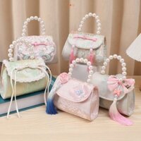 Túi xách trẻ em Phong cách Trung Quốc Nơ Tua Rua Trẻ em Bé gái Công chúa Túi đeo Hanfu Phụ kiện Túi đeo chéo