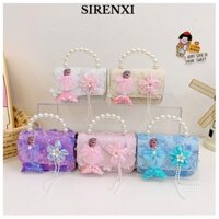 Túi xách trẻ em SIRENXI, Túi đeo chéo di động nàng tiên cá, Túi đeo vai dung tích lớn Labubupu POP MART dành cho nữ