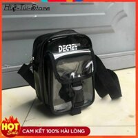 Túi Xách Túi Đeo Chéo Mini Nhựa Trong Phối Da Chống Nước Thời Trang Nam Nữ h39