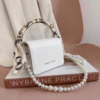 Túi xách, túi đeo chéo mini dây ngọc thời trang_LingBag