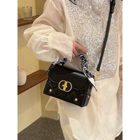 túi xách túi đeo chéo nữ trần trám khoá tròn xoay tráng gương