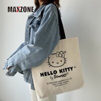 Túi Xách Vải Canvas In Hình Sanrio Hello Kitty 2022