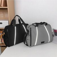 Túi xách vải dù Big Size, hành lý du lịch trơn màu, thiết kế chạy chỉ phản quang cá tính, có sẵn Đà Nẵng.