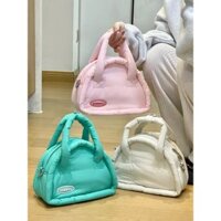 Túi xách vải dù chần phao, from oval hộp đứng, phụ kiện thời trang Nữ xinh xắn, trendy, hàng có sẵn tại Đà Nẵng.