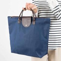 Túi xách vải dù quai da Pearl Life Nhật Bản - Xanh Navy