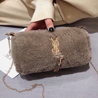 Túi Xách, Ví Nữ Lông Nhung Ysl Cao Cấp