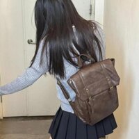 [Túi Xerry] [Bộ sưu tập người 602] Ba lô đồng phục Nhật Bản Ba lô nhỏ phong cách Preppy Ba lô nhỏ Da mềm cổ điển Túi Cambridge thông thường cao cấp Túi đi học nhỏ Ba lô dây đeo vai mỏng phiên bản Hàn Quốc Ba lô Dây chuyền túi vuông Túi mua sắm ngọt ngào N