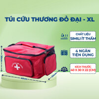 Túi y tế đỏ Đại túi cứu thương ( 40cm x 30cm x 22cm)