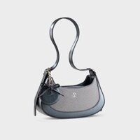 Túi Yuumy (Thời trang nữ phối gương tròn và nơ xinh xắn - Túi đeo vai da Glossy YN345DT) màu đen ngọc trai