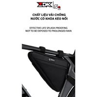 Túi ZDK S2 gắn sườn xe đạp, mẫu túi tam giác 3 dây đai chắc chắn, đựng đồ dùng, vải da kháng nước