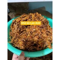 [túi zip] 250gram khô bò Quảng Ngãi LAN ANH 100% thịt bò cỏ cùng gia vị quê thơm ngon đặc biệt