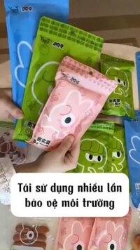 Túi Zip đựng thực phẩm có thể tái sử dụng khoá kéo và giấy ghi chú, túi đựng an toàn vệ sinh đồ ăn