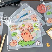 Túi Zip , Túi Đựng Bút A5 Capybara