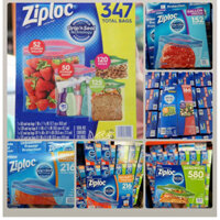 TÚI ZIPLOC ĐỰNG THỰC PHẨM CỦA MỸ ZIPLOC VARIETY PACK 347 TOTAL BAGS MỸ, 166 , 580, 152 ,216 túi