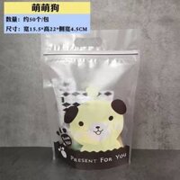 Túi zipper 15.5*22.8*5.5 (set 50c) - Cún Vàng