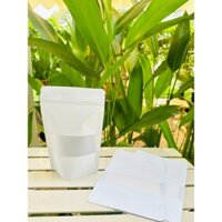 Túi Zipper Đáy Đứng Cửa Sổ Trắng Trong Suốt Sang Trọng - 1Kg
