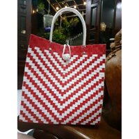 Túi/Giỏ/Làn nhựa đan hoạ tiết chợ, đi chơi, đi biển. Túi đan từ dây nhựa cao cấp. Sản phẩm đan tay thủ công tỉ mỉ.