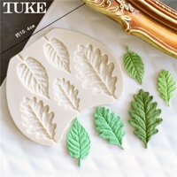 TUKE Khuôn Silicon Hình Lá Sồi Dụng Cụ Trang Trí Bánh Kẹo Mềm Khuôn Nướng Bánh Quả Hạch Khuôn Gumpaste Sô Cô La