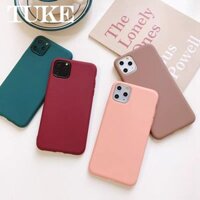 TUKE Màu Kẹo Frosted Silicone Vỏ Điện Thoại Đối Với iPhone X XR XS Max 6 6S 7 8 Cộng Với SE 2020 5G 5SE Matte Nhựa TPU Mềm Ốp Mỏng Bảo Vệ Bìa